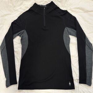 Smartwool Women's Black and Gray Zip-Up Sweater